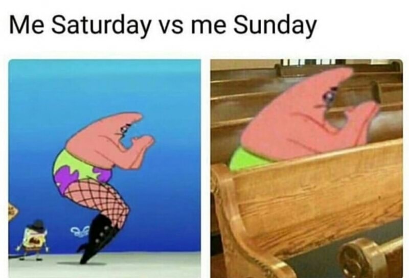 sunday meme spongebob 