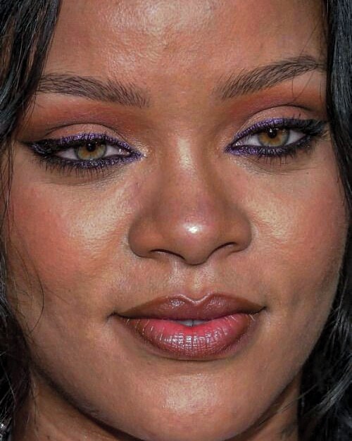 Rihanna Celebrity face close up