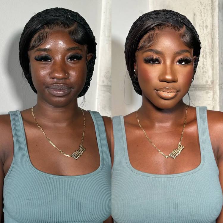 before and After Makeup Transformation 1